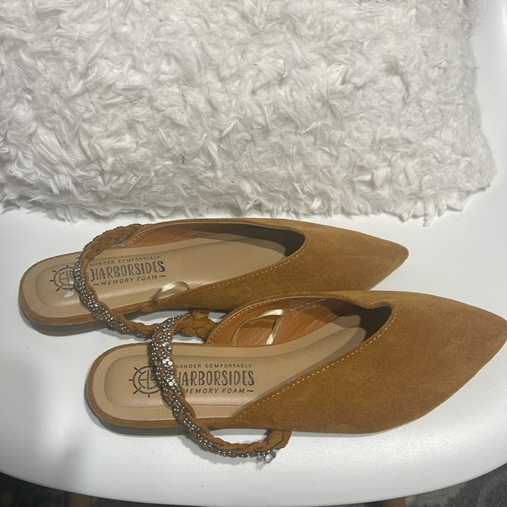 Summer/Spring Shoes with beaded sling. Wander Comfortably Harborsides